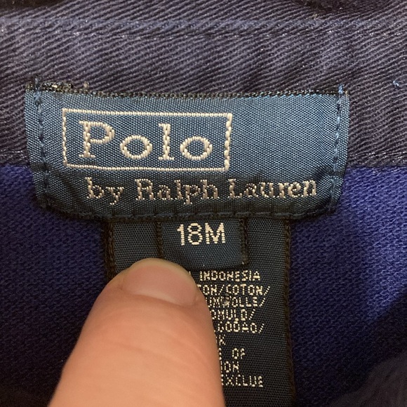 Polo Ralph Lauren Kids Boys Size 18 Month Riders Jockey Rugby Stripe Polo Shirt - Picture 3 of 7